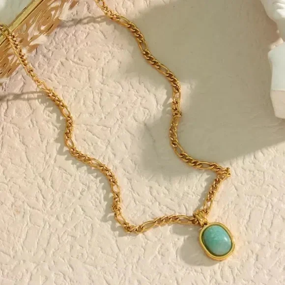 NEW FIGARO 18K GOLD CHAIN PENDANT NECKLACE, NICE NECKLACE, CUTE NECKLACE - Picture 6 of 7